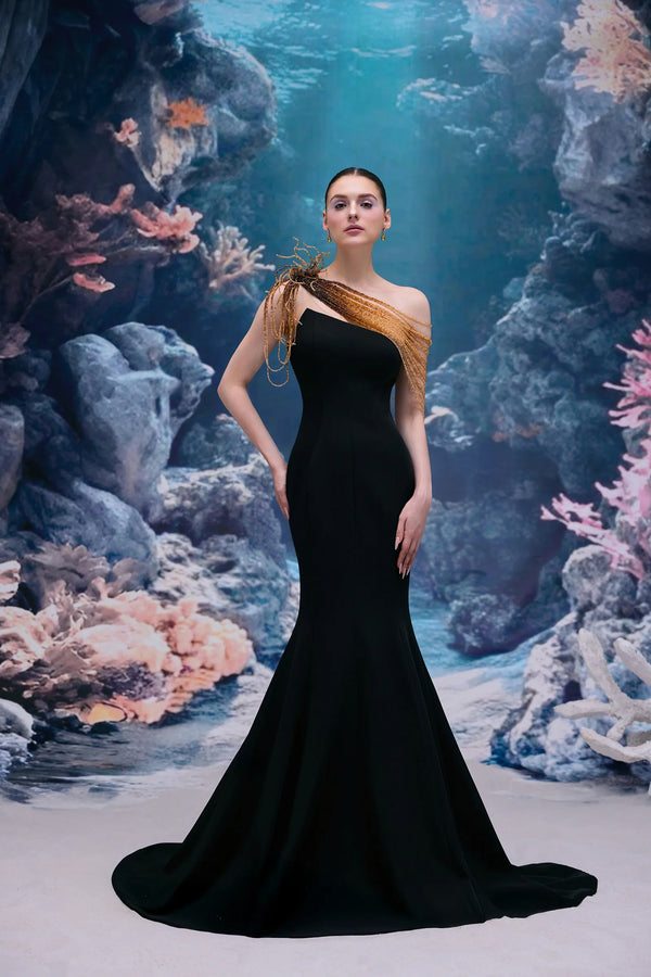 Thalia Crepe Gown
