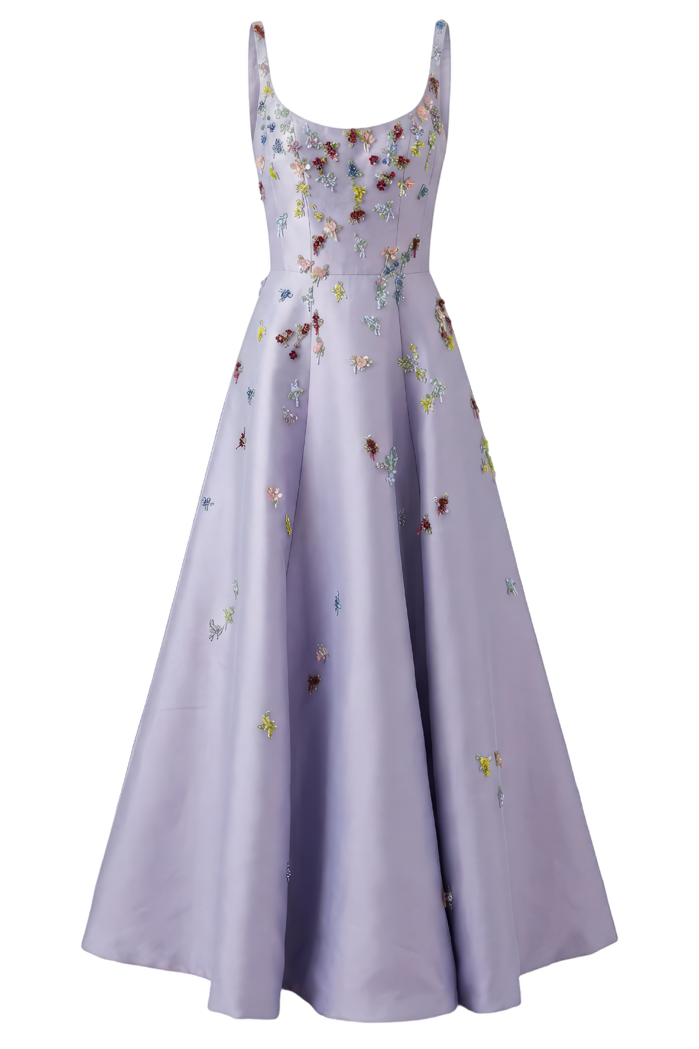 Mikado Dress with Beaded Flower Detail