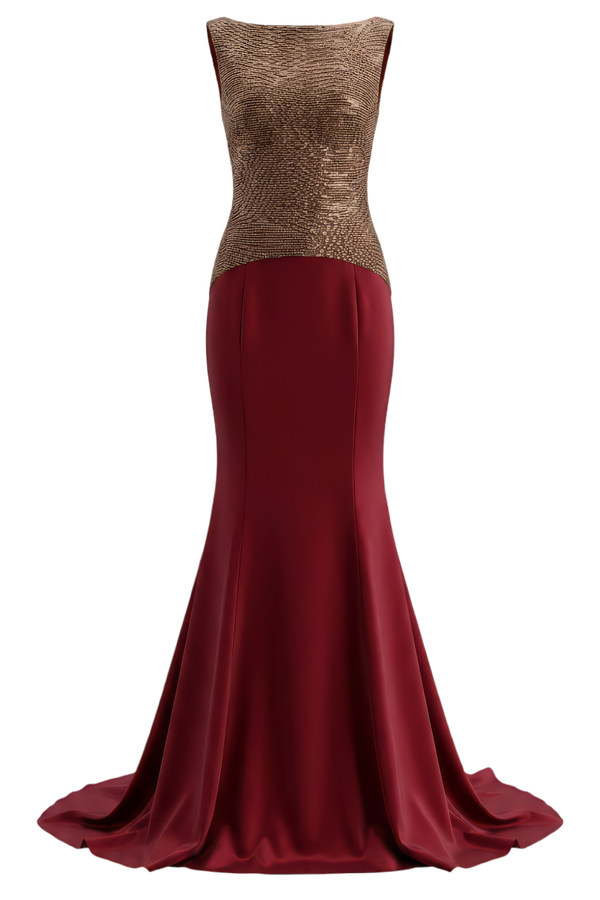 Red Mirae Crepe Dress
