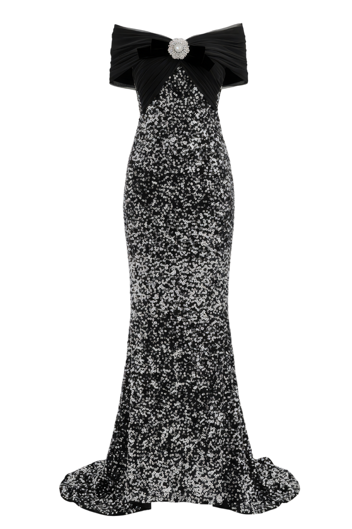 Silver Nia Wrap Gown