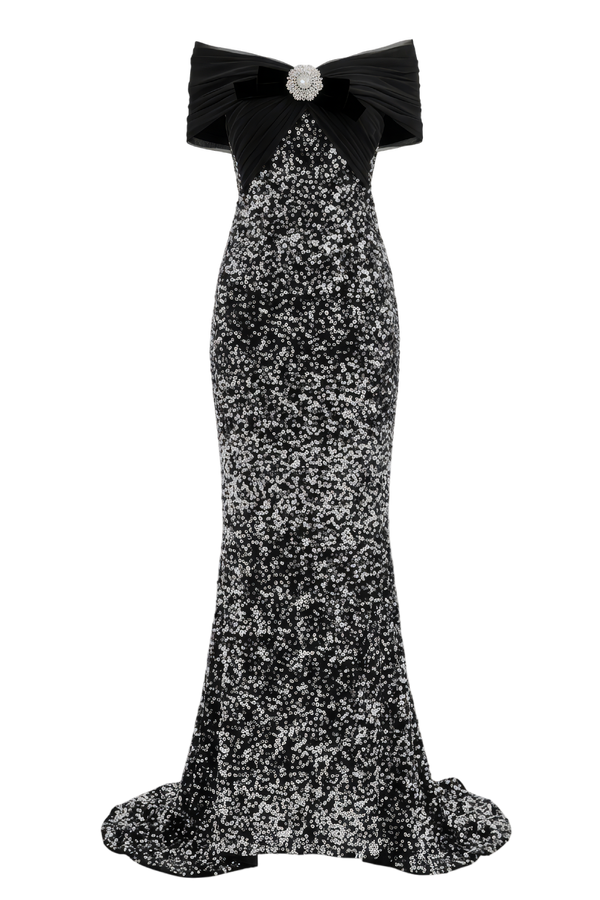 Silver Nia Wrap Gown
