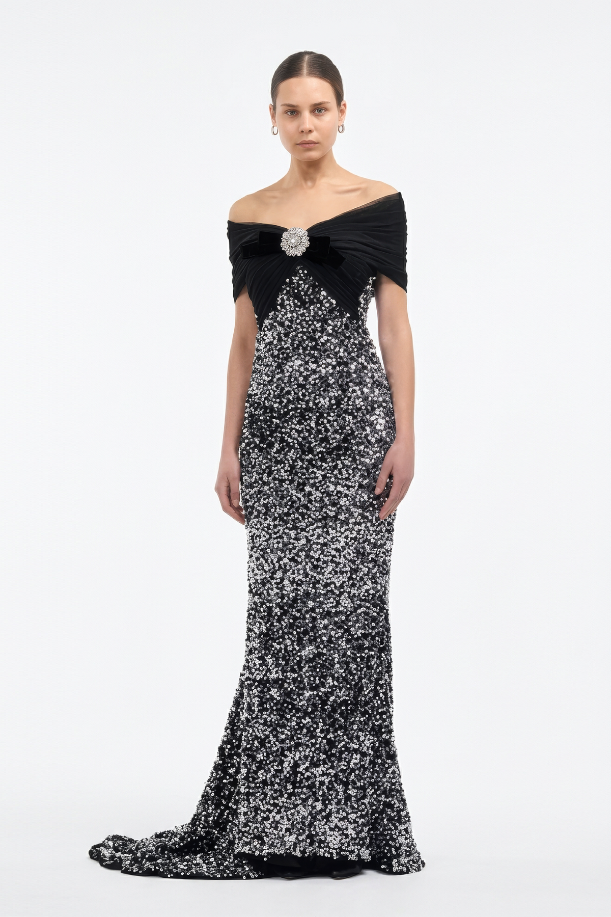 Silver Nia Wrap Gown