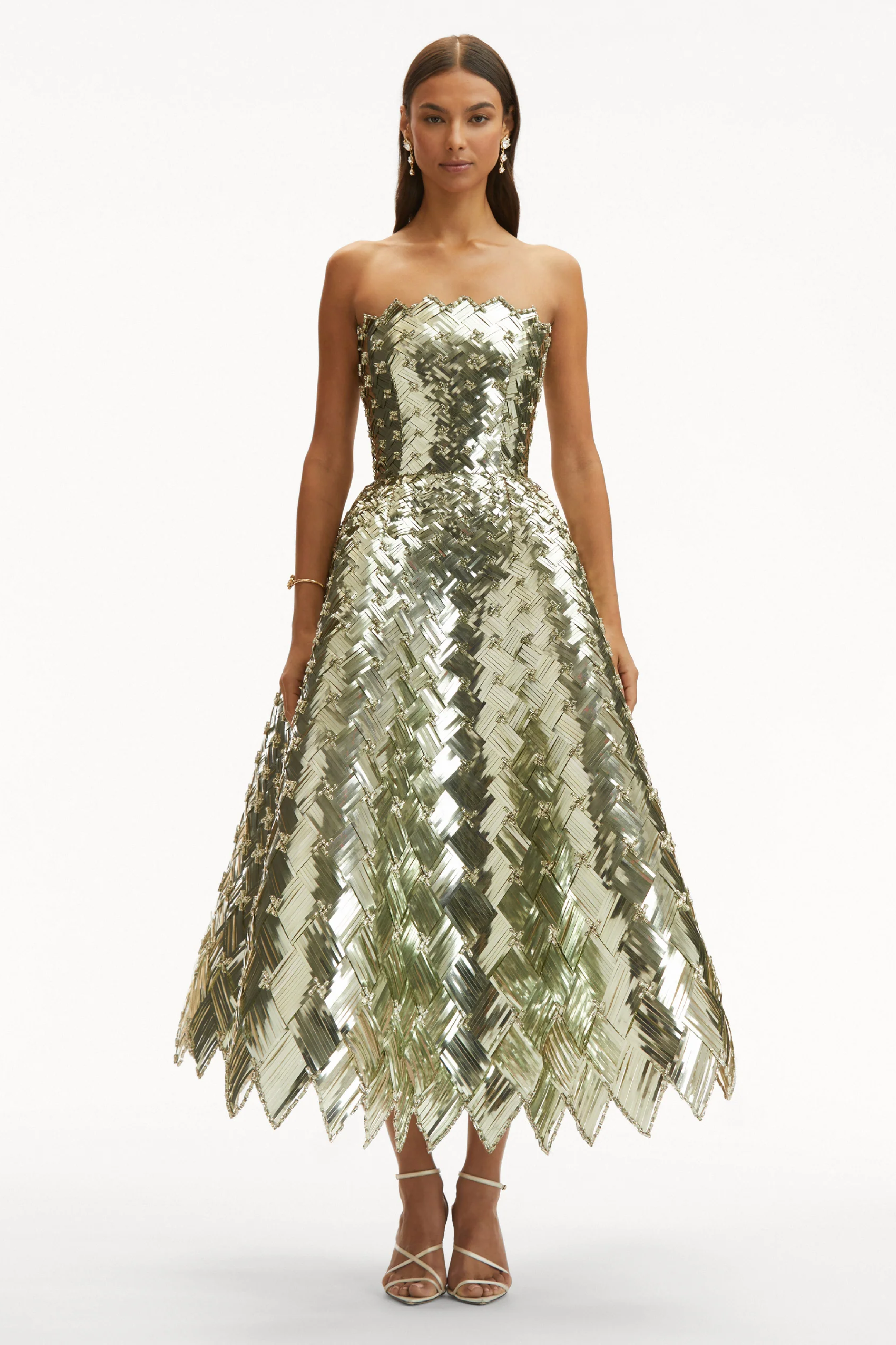 Woven Sequin Cocktail Dress