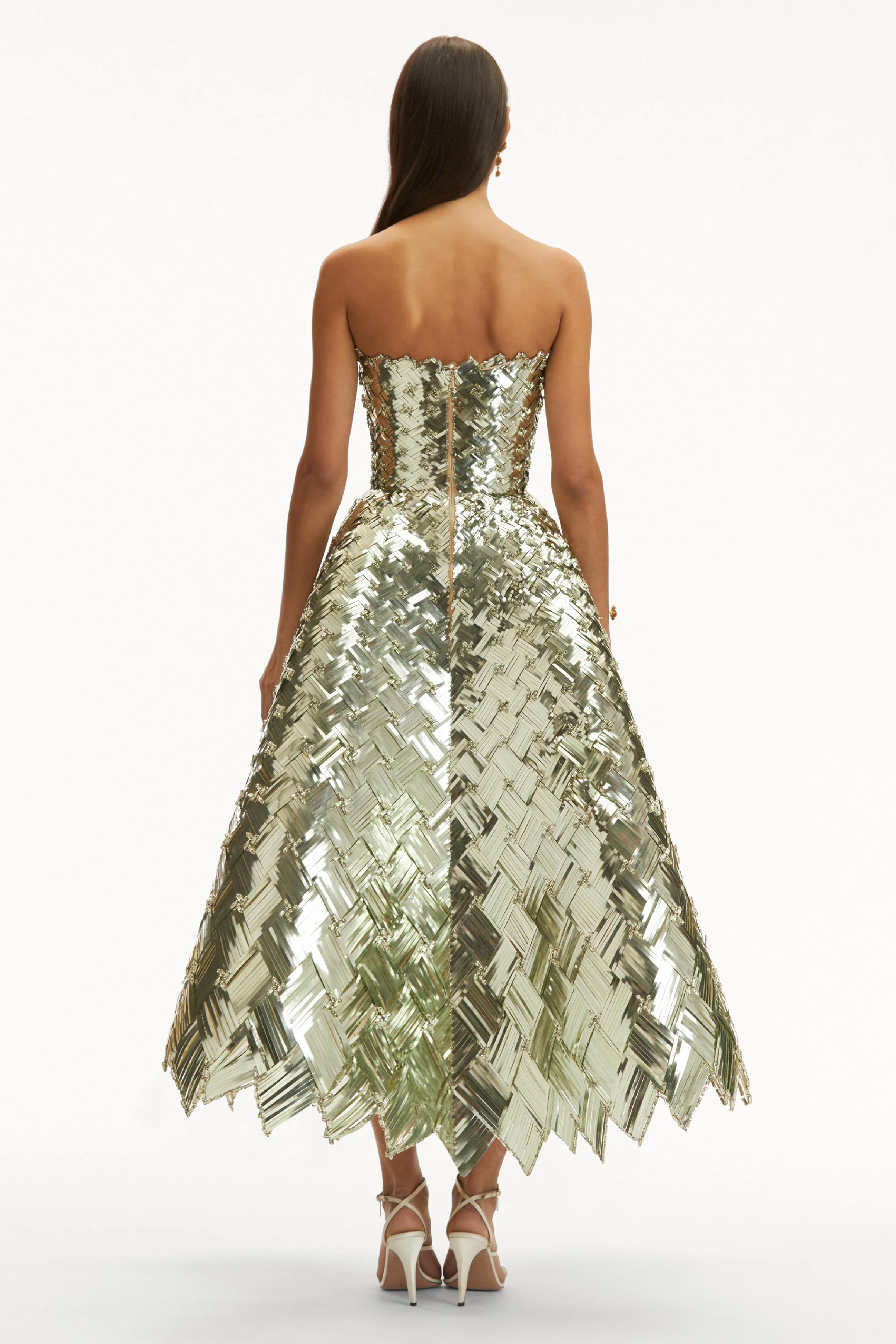 Woven Sequin Cocktail Dress