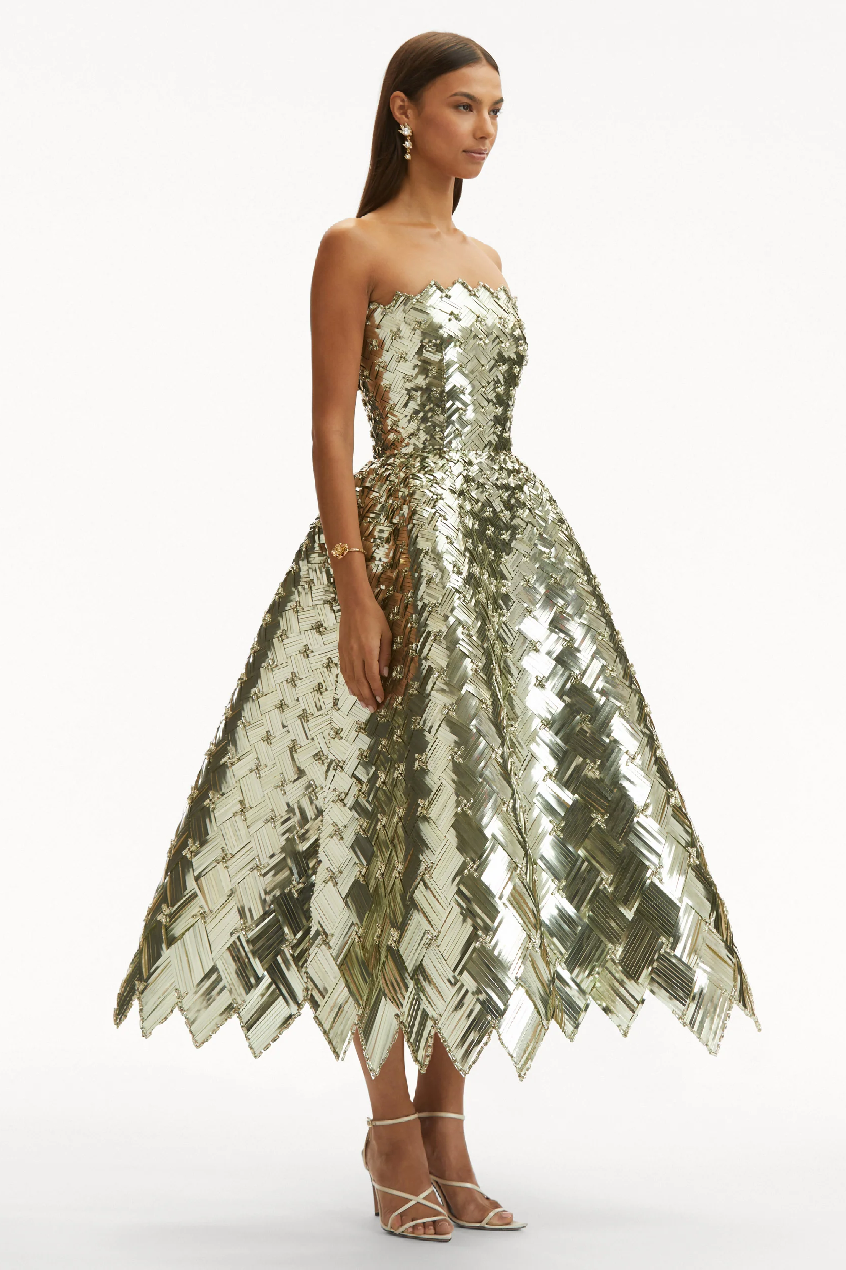 Woven Sequin Cocktail Dress