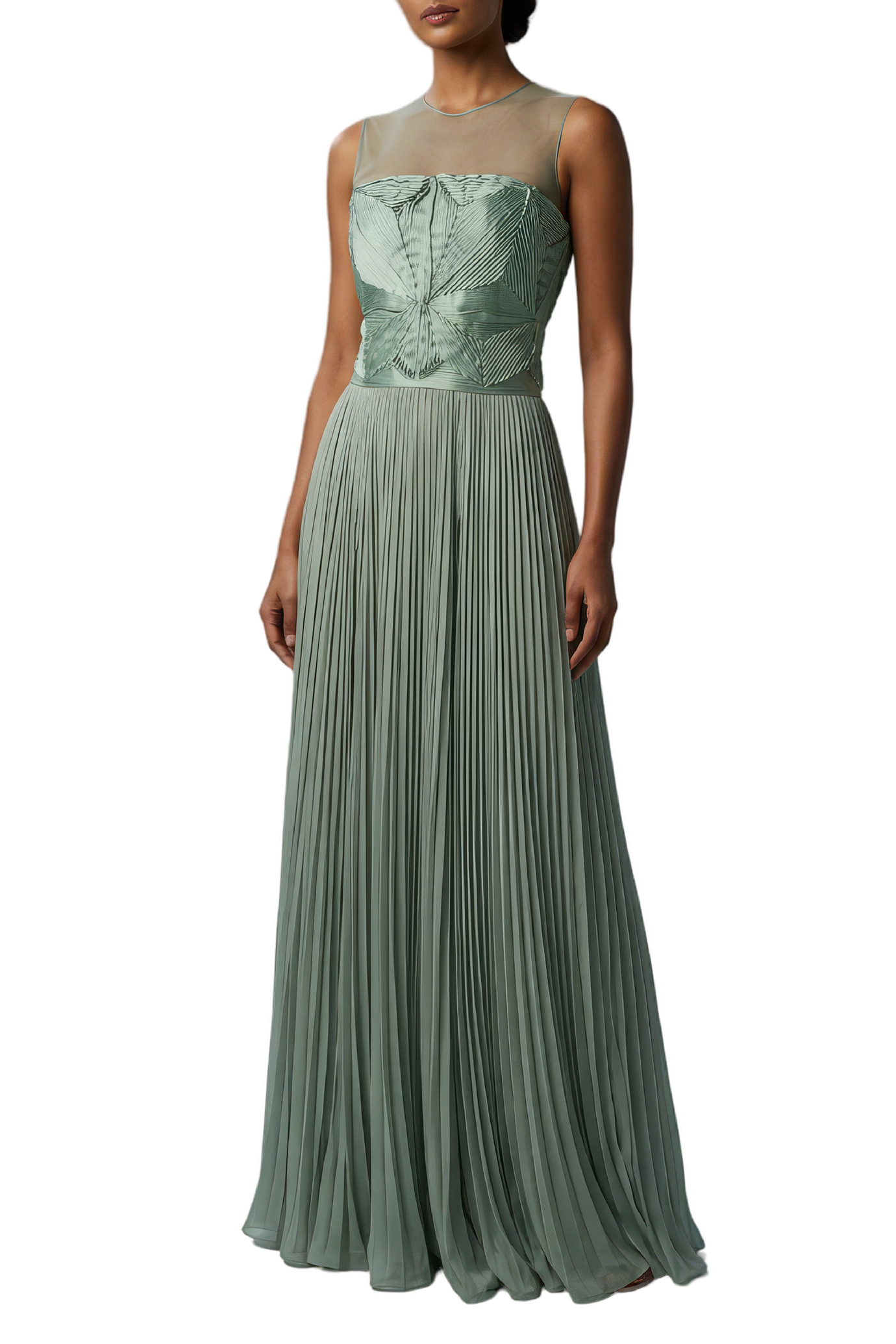 Arianni Textured Lurex Georgette Gown