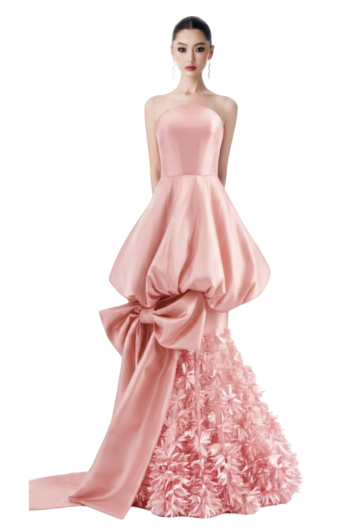 Pink Bloom Sculptural Gown