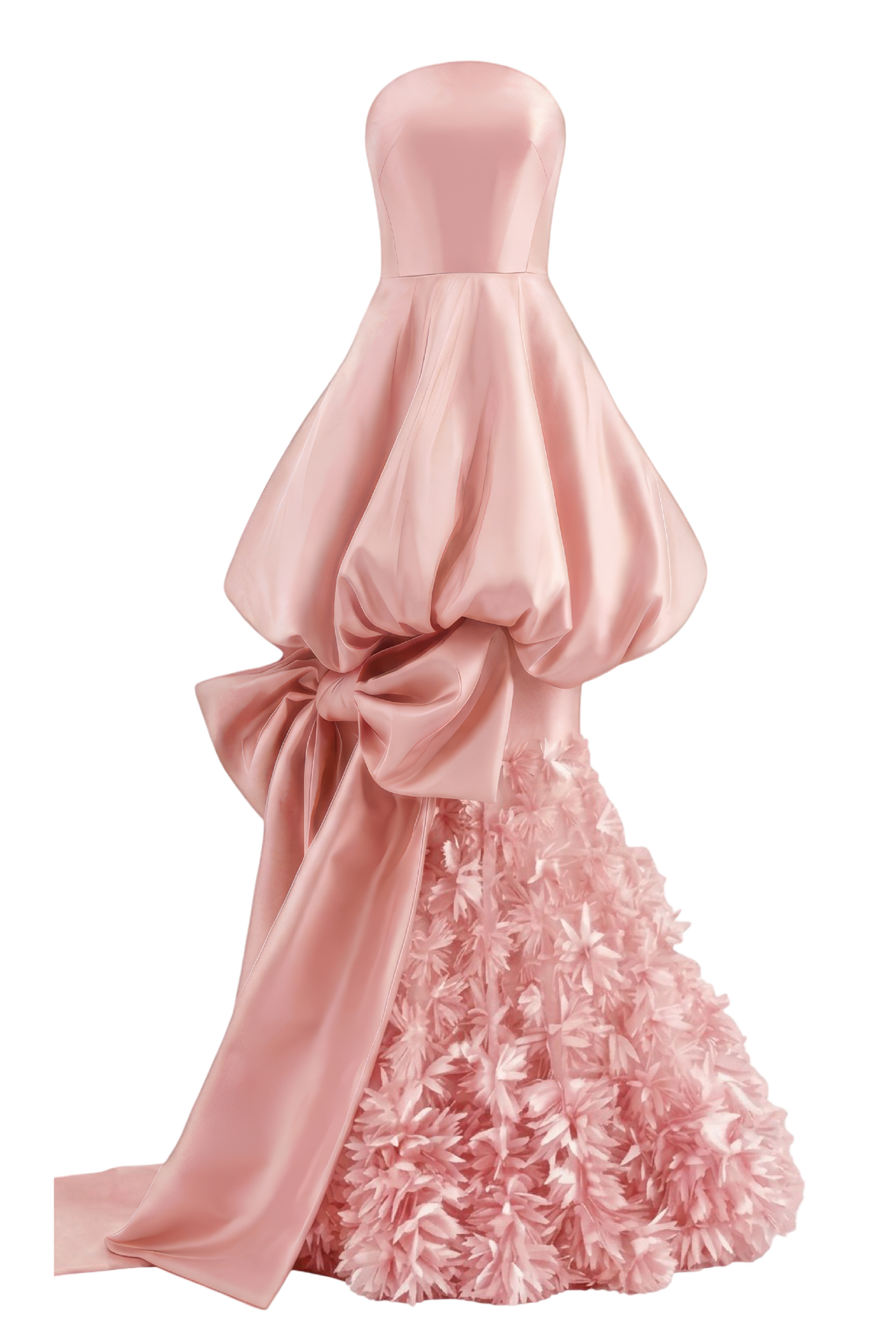 Pink Bloom Sculptural Gown