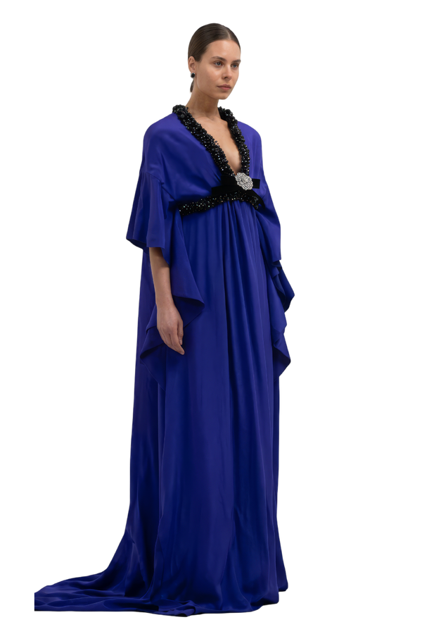 Ruffle Trim Runway Caftan