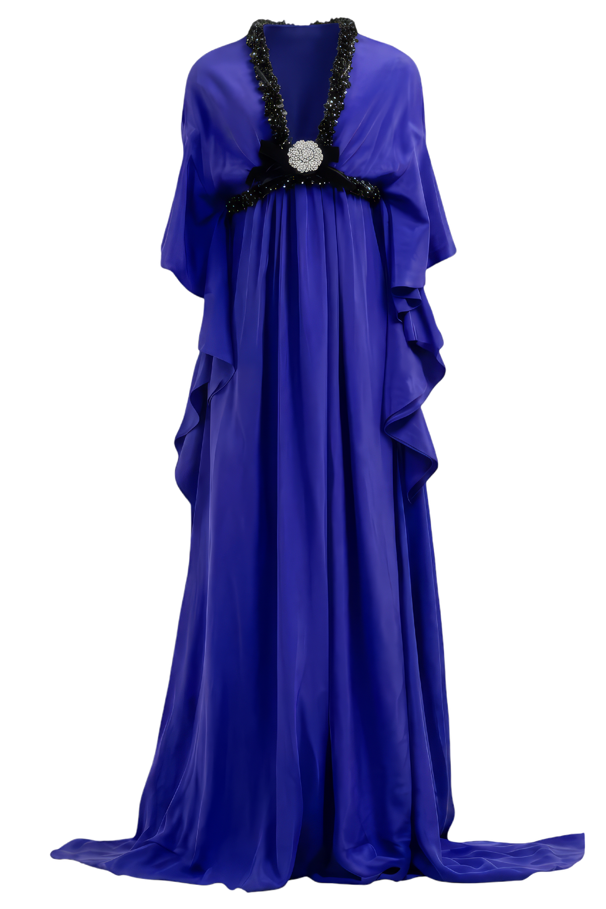 Ruffle Trim Runway Caftan