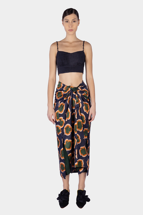 Nuri Twill Print Sarong Skirt
