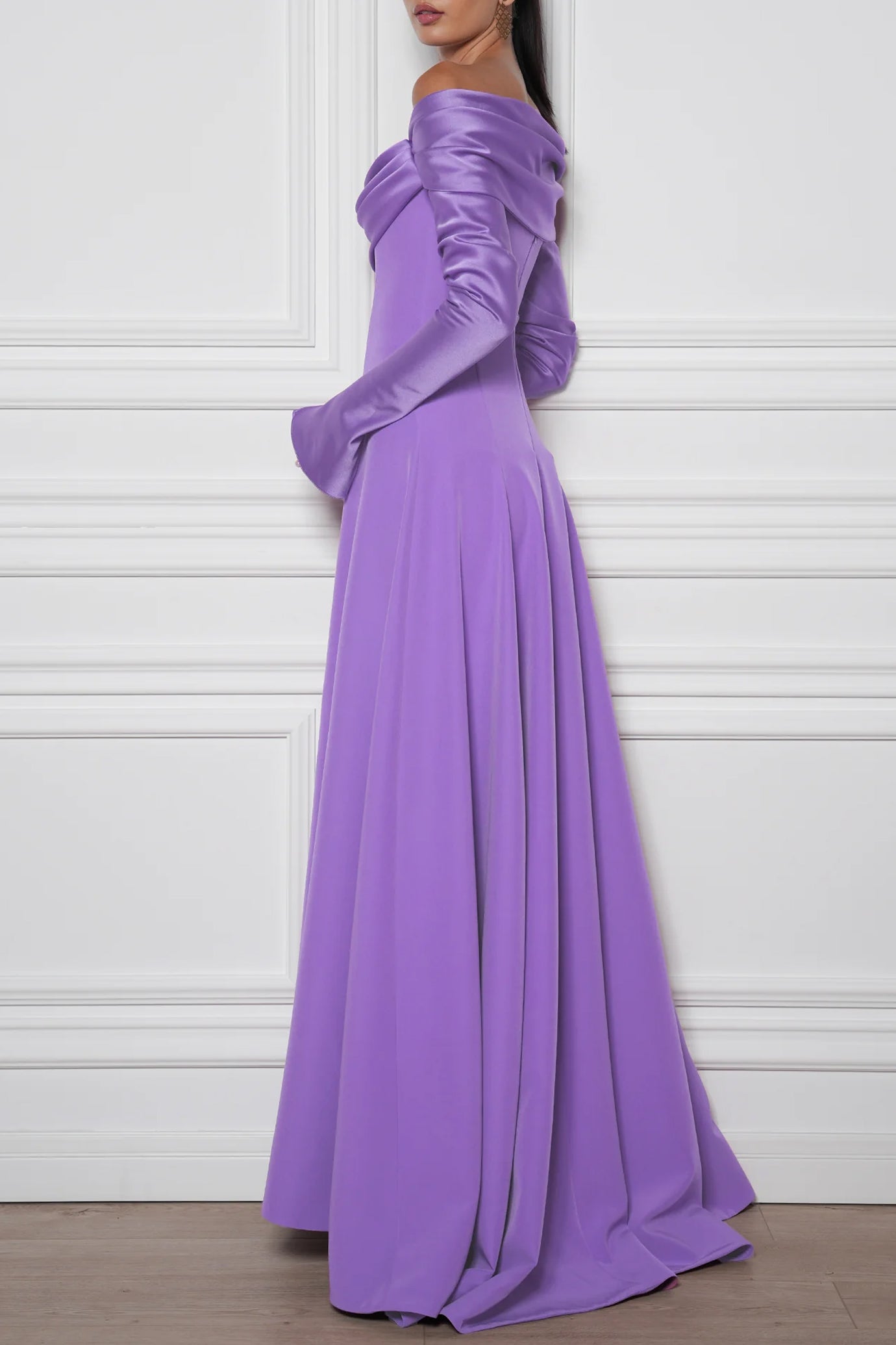 Salma Crepe Long Dress