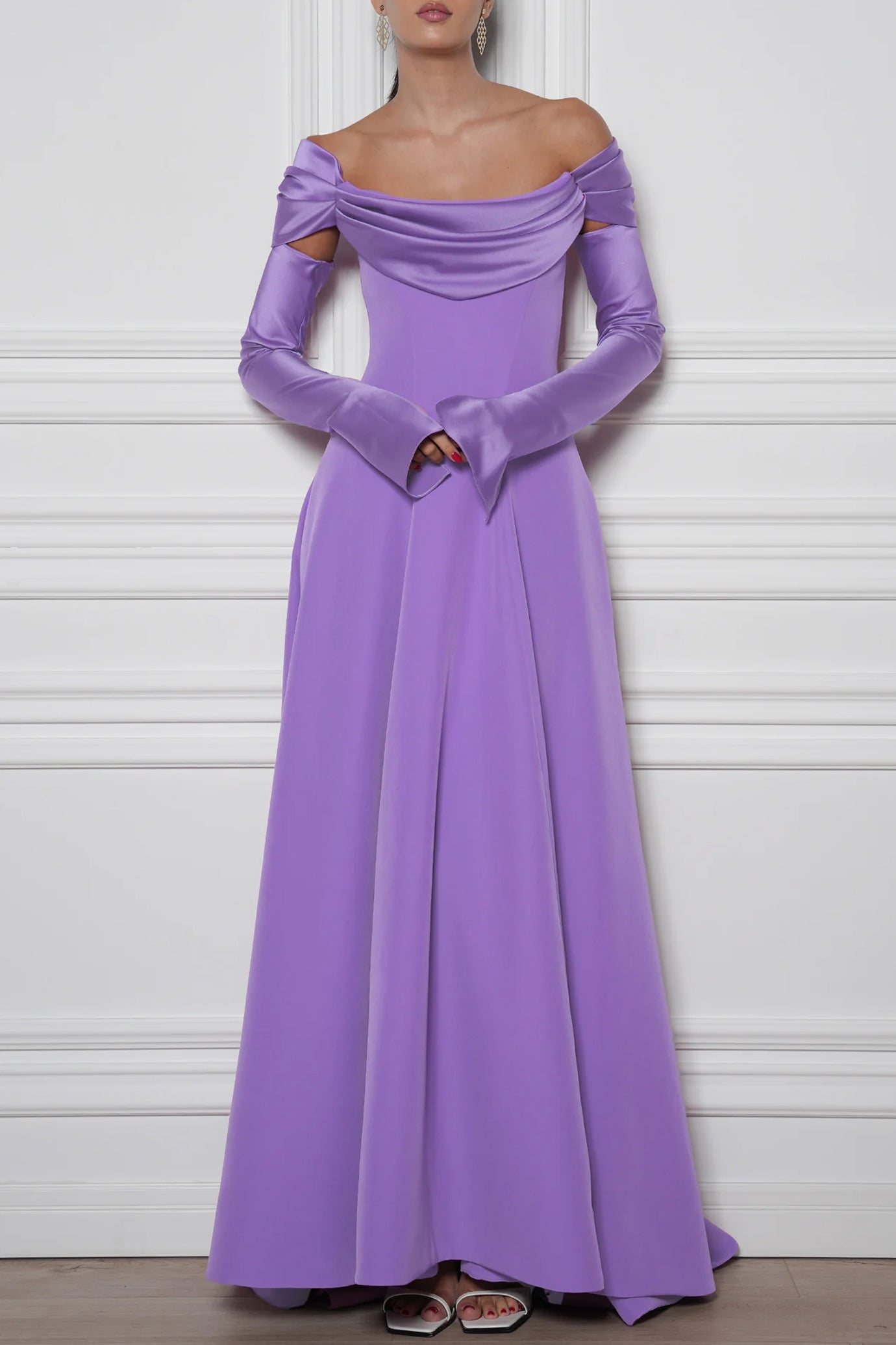 Salma Crepe Long Dress