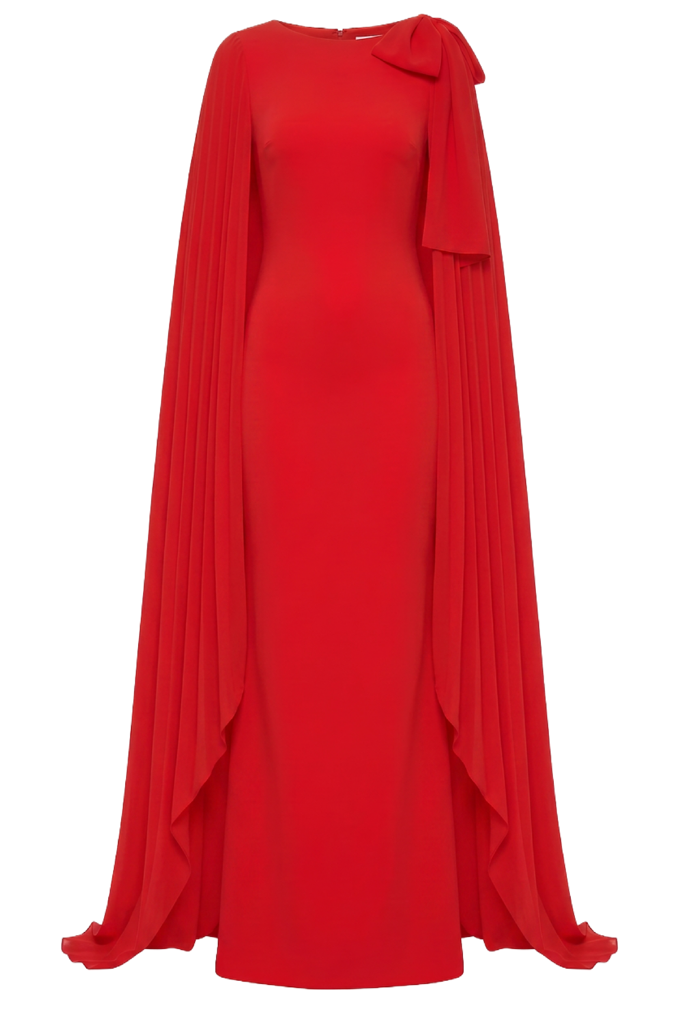 Scuba Column Bow Shoulder Gown