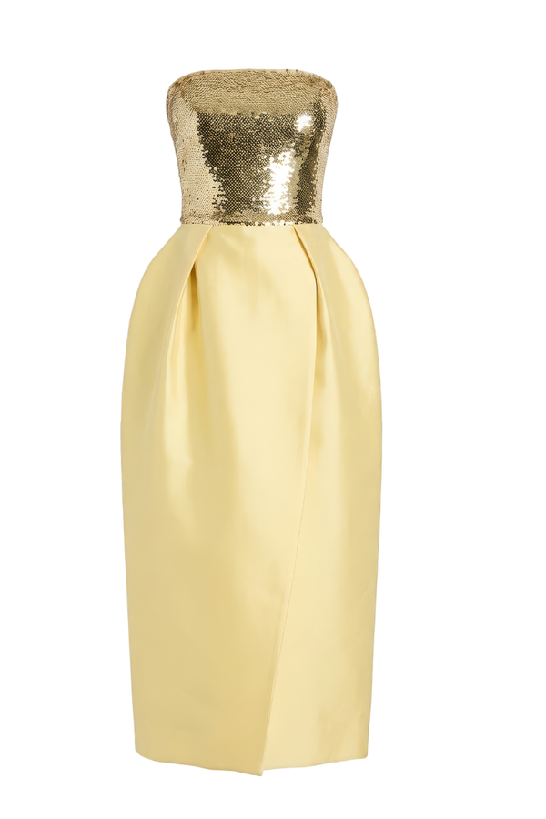 Sequin Mikado Cocktail Dress