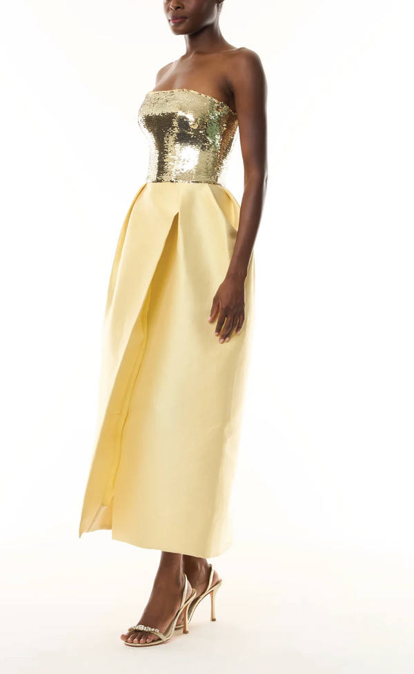 Sequin Mikado Cocktail Dress