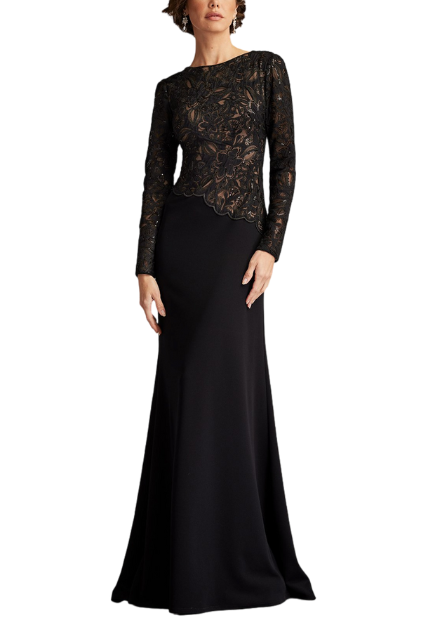 Shika Embroidered Crepe Gown