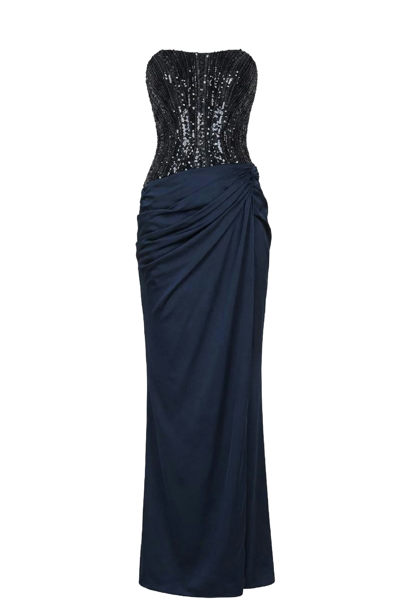 Strapless Dress with Beaded Bodice