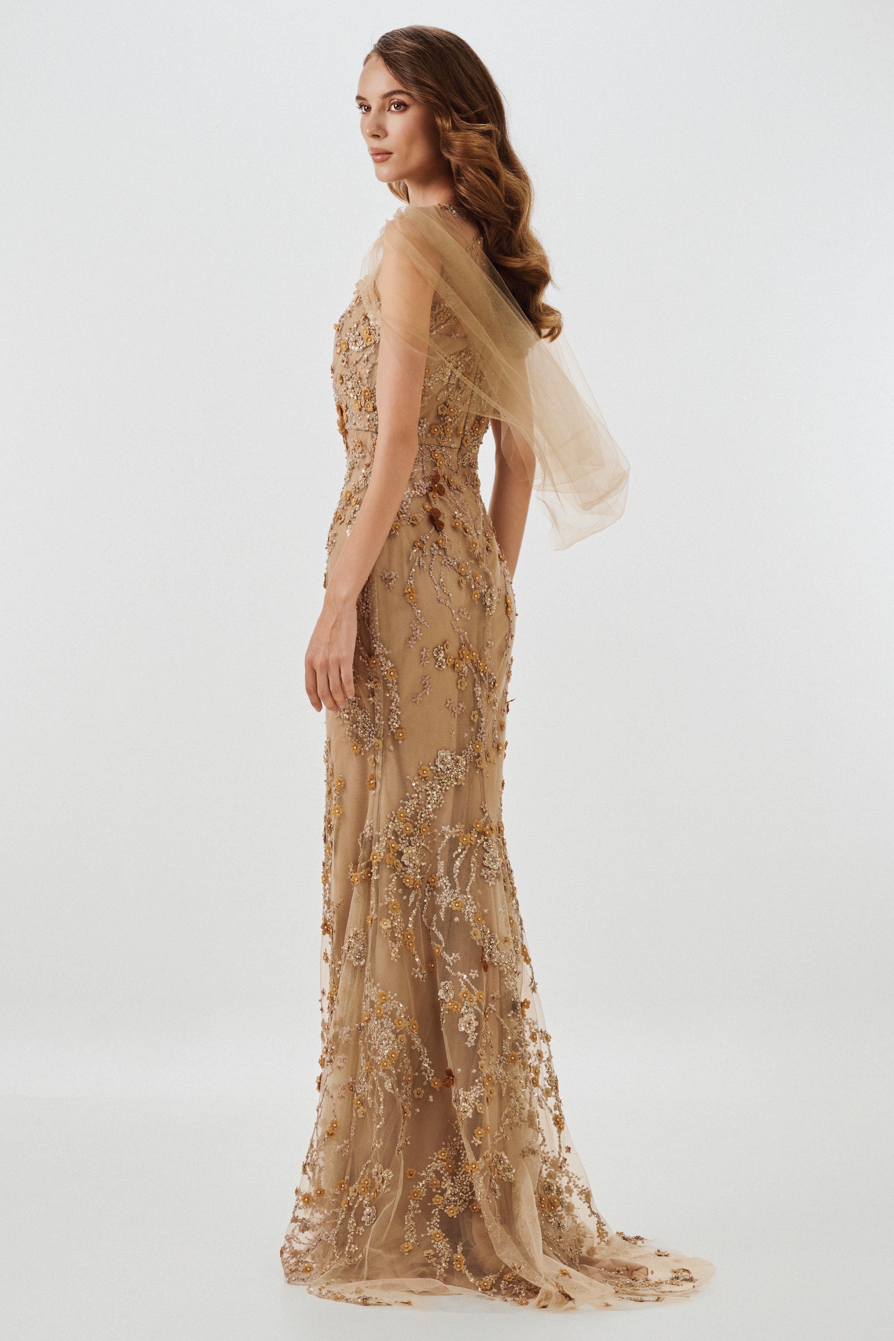 Gold Sequined Gown