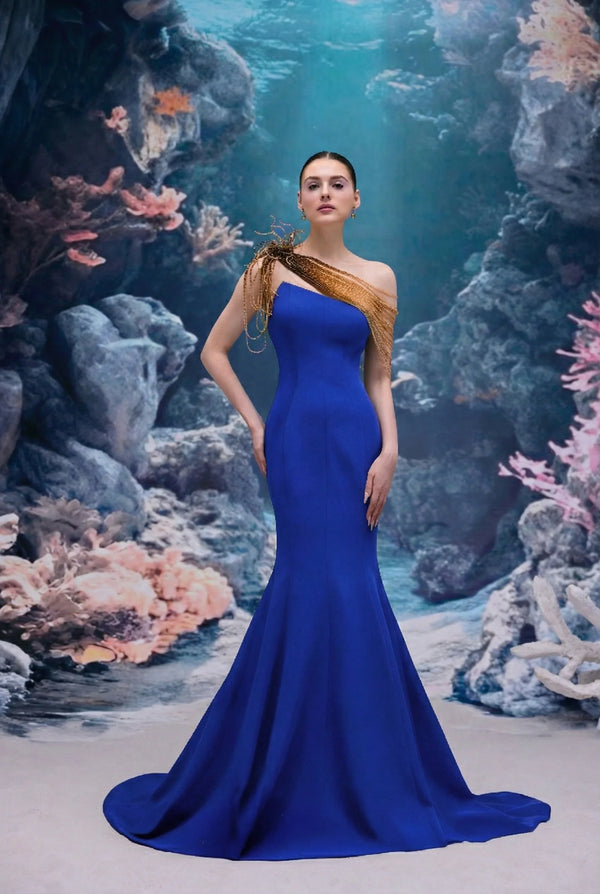 Thalia Crepe Gown