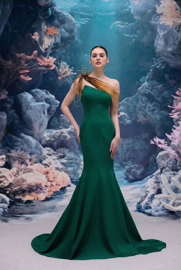 Thalia Crepe Gown