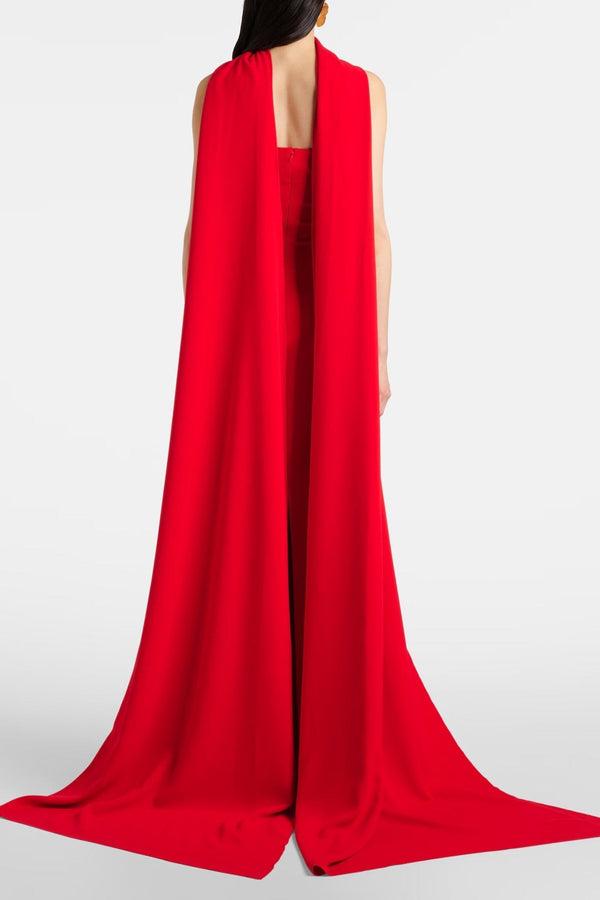 Ainhoa Scarf Maxi Dress - ALBOUSHIYA - district 5 - dubai - riyadh - abaya - dresses - designers - evening wear - luxury - elegance - craftsmanship - gowns - cocktail dresses - collections - georges