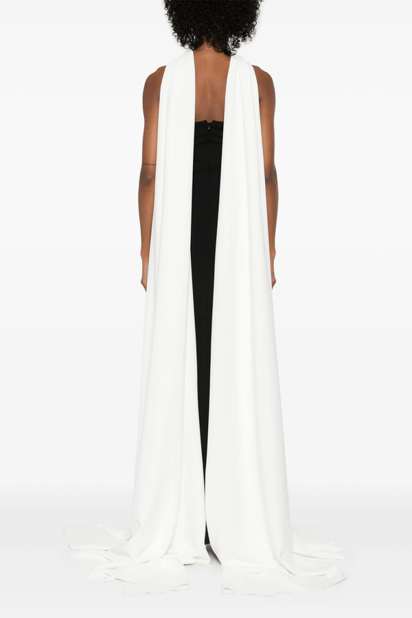 Ainhoa Scarf Maxi Dress - ALBOUSHIYA - district 5 - dubai - riyadh - abaya - dresses - designers - evening wear - luxury - elegance - craftsmanship - gowns - cocktail dresses - collections - georges