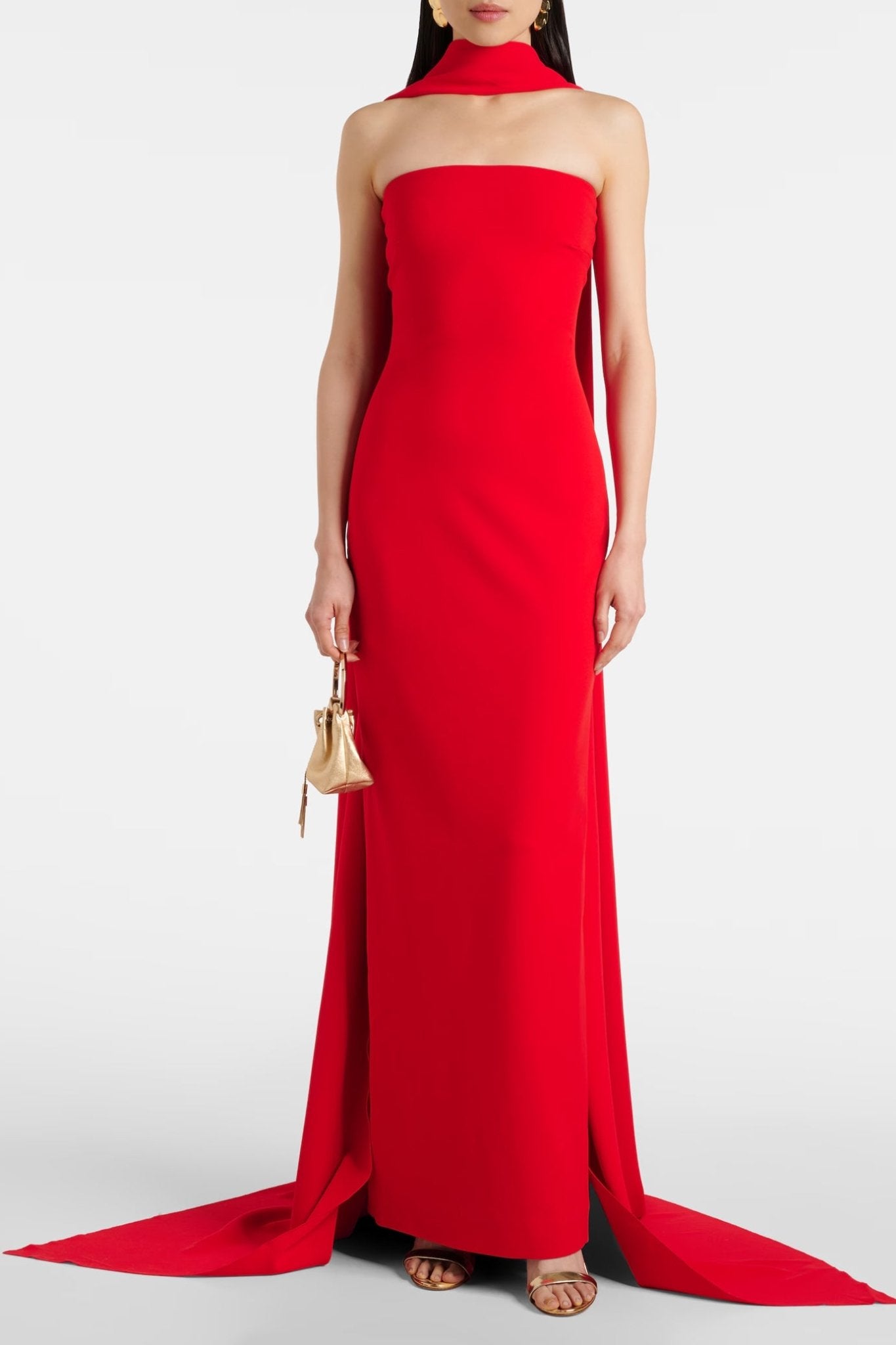 Ainhoa Scarf Maxi Dress - ALBOUSHIYA - district 5 - dubai - riyadh - abaya - dresses - designers - evening wear - luxury - elegance - craftsmanship - gowns - cocktail dresses - collections - georges