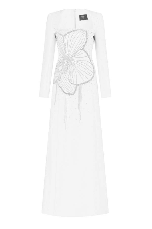 Amethyst Orchid Gown - ALBOUSHIYA - district 5 - dubai - riyadh - abaya - dresses - designers - evening wear - luxury - elegance - craftsmanship - gowns - cocktail dresses - collections - georges