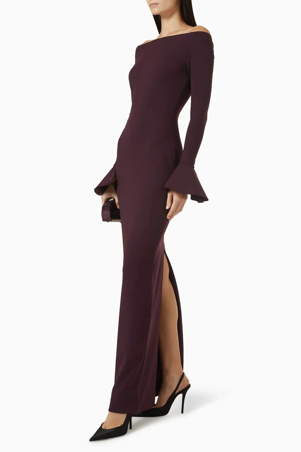 Anica Maxi Dress - ALBOUSHIYA - district 5 - dubai - riyadh - abaya - dresses - designers - evening wear - luxury - elegance - craftsmanship - gowns - cocktail dresses - collections - georges