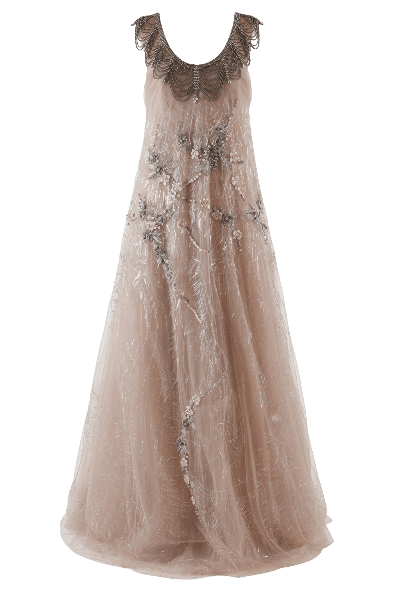 Antique Rose Gown - ALBOUSHIYA - district 5 - dubai - riyadh - abaya - dresses - designers - evening wear - luxury - elegance - craftsmanship - gowns - cocktail dresses - collections - georges