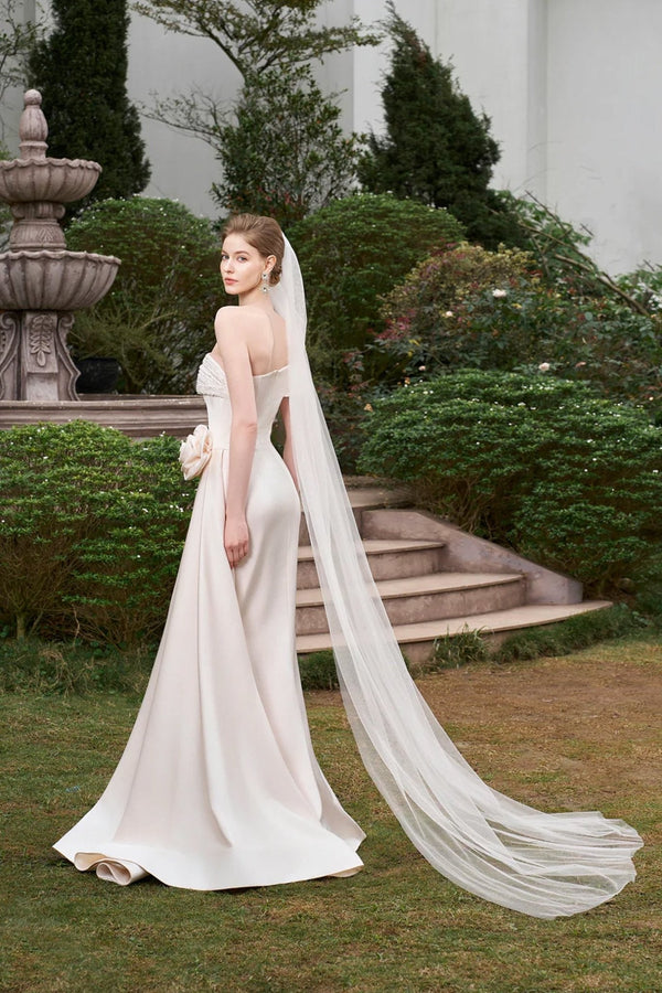 Asymmetrical Shoulder Gown With Drapped Details - ALBOUSHIYA - district 5 - dubai - riyadh - abaya - dresses - designers - evening wear - luxury - elegance - craftsmanship - gowns - cocktail dresses - collections - georges