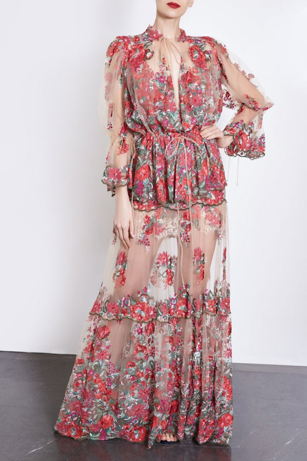 Azabache Two Piece Dress - ALBOUSHIYA - district 5 - dubai - riyadh - abaya - dresses - designers - evening wear - luxury - elegance - craftsmanship - gowns - cocktail dresses - collections - georges