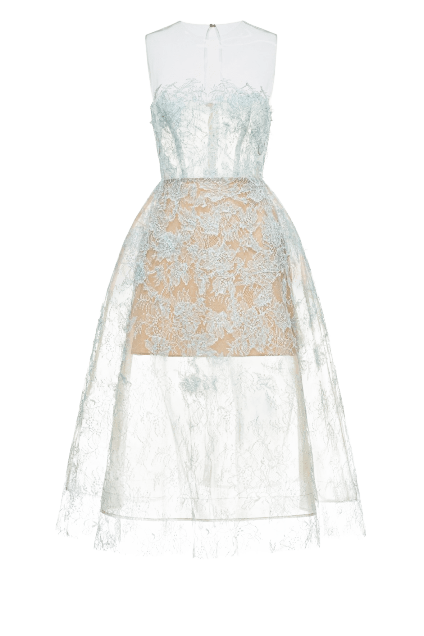 Baby Blue Beaded Lace Dress - ALBOUSHIYA - district 5 - dubai - riyadh - abaya - dresses - designers - evening wear - luxury - elegance - craftsmanship - gowns - cocktail dresses - collections - georges