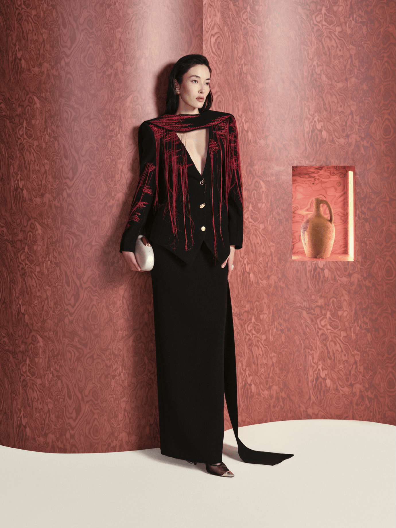 Ballart Jacket & Skirt - ALBOUSHIYA - district 5 - dubai - riyadh - abaya - dresses - designers - evening wear - luxury - elegance - craftsmanship - gowns - cocktail dresses - collections - georges
