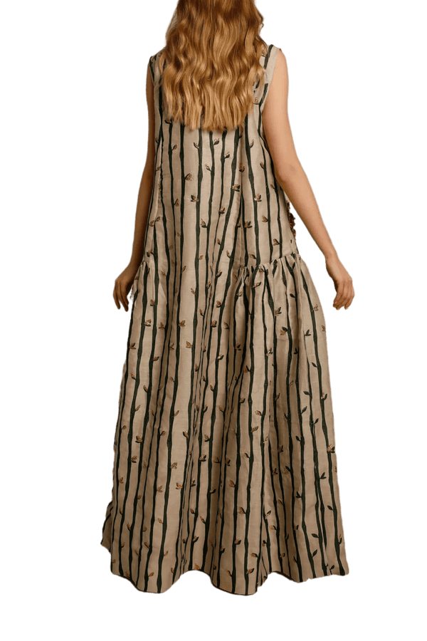 Bamboo Dress - ALBOUSHIYA - district 5 - dubai - riyadh - abaya - dresses - designers - evening wear - luxury - elegance - craftsmanship - gowns - cocktail dresses - collections - georges