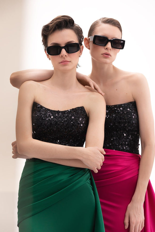 Beaded Bodice Gown - ALBOUSHIYA - district 5 - dubai - riyadh - abaya - dresses - designers - evening wear - luxury - elegance - craftsmanship - gowns - cocktail dresses - collections - georges