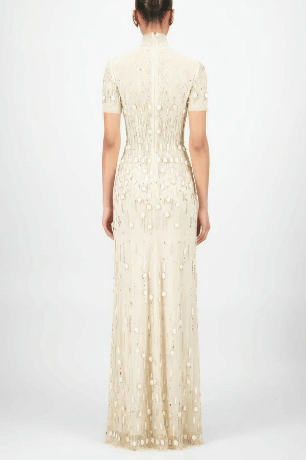 Beaded Long Dress - ALBOUSHIYA - district 5 - dubai - riyadh - abaya - dresses - designers - evening wear - luxury - elegance - craftsmanship - gowns - cocktail dresses - collections - georges