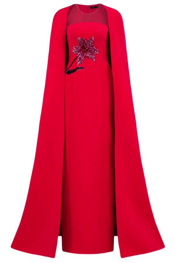 Beatrice Crepe Dress - ALBOUSHIYA - district 5 - dubai - riyadh - abaya - dresses - designers - evening wear - luxury - elegance - craftsmanship - gowns - cocktail dresses - collections - georges