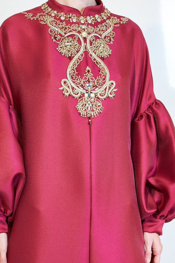 Bell Sleeve Caftan Dress - ALBOUSHIYA - district 5 - dubai - riyadh - abaya - dresses - designers - evening wear - luxury - elegance - craftsmanship - gowns - cocktail dresses - collections - georges