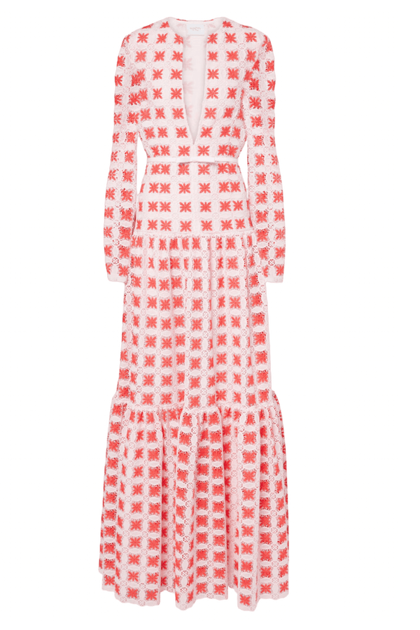 Belted Lace Maxi Dress - ALBOUSHIYA - district 5 - dubai - riyadh - abaya - dresses - designers - evening wear - luxury - elegance - craftsmanship - gowns - cocktail dresses - collections - georges