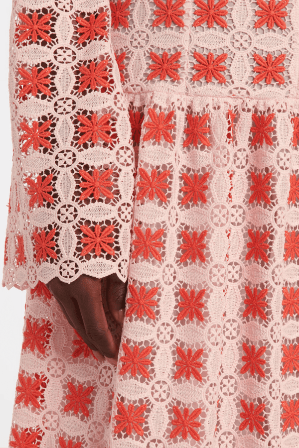 Belted Lace Maxi Dress - ALBOUSHIYA - district 5 - dubai - riyadh - abaya - dresses - designers - evening wear - luxury - elegance - craftsmanship - gowns - cocktail dresses - collections - georges