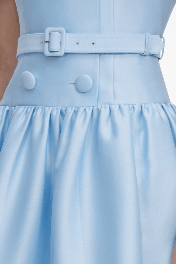 Belted Taffeta Midi Dress - ALBOUSHIYA - district 5 - dubai - riyadh - abaya - dresses - designers - evening wear - luxury - elegance - craftsmanship - gowns - cocktail dresses - collections - georges