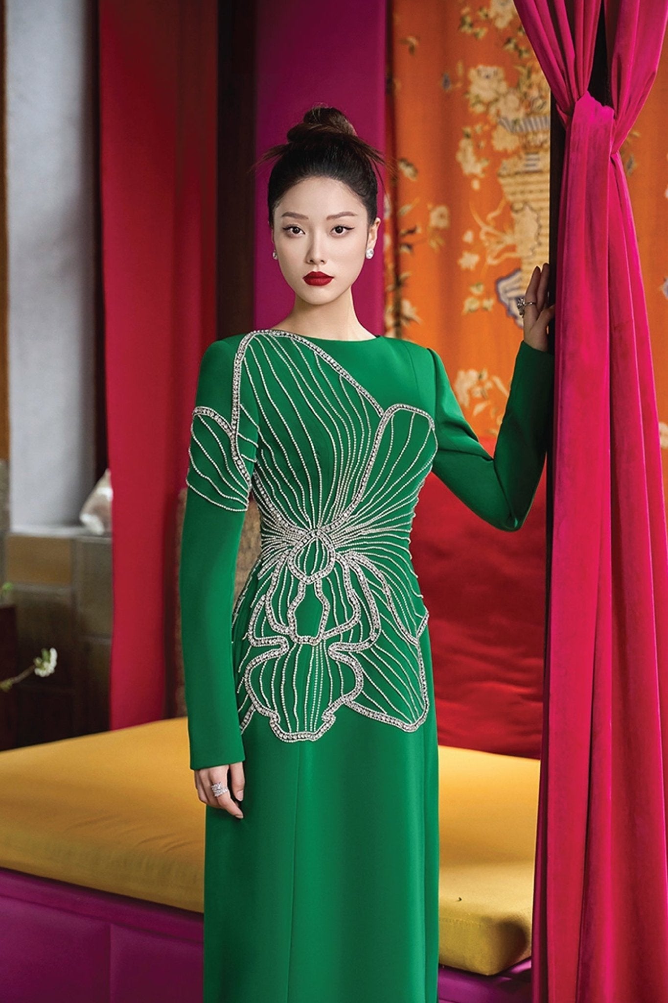 Bloom Majesty Gown - ALBOUSHIYA - district 5 - dubai - riyadh - abaya - dresses - designers - evening wear - luxury - elegance - craftsmanship - gowns - cocktail dresses - collections - georges