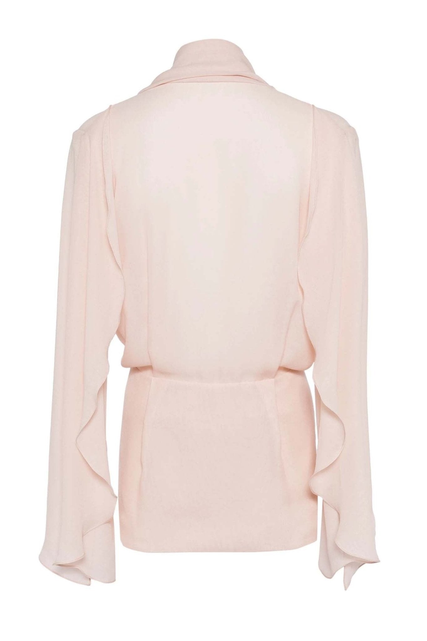 Buttoned Silk Blouse - ALBOUSHIYA - district 5 - dubai - riyadh - abaya - dresses - designers - evening wear - luxury - elegance - craftsmanship - gowns - cocktail dresses - collections - georges
