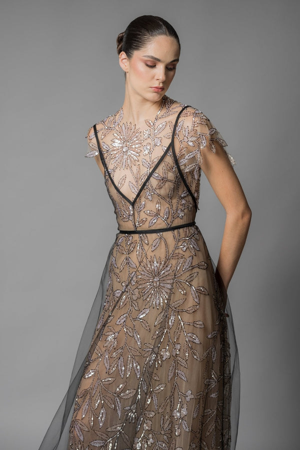 Camila Gown - ALBOUSHIYA - district 5 - dubai - riyadh - abaya - dresses - designers - evening wear - luxury - elegance - craftsmanship - gowns - cocktail dresses - collections - georges