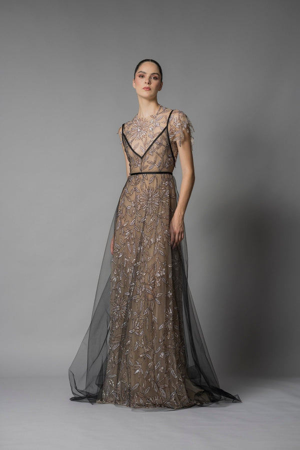 Camila Gown - ALBOUSHIYA - district 5 - dubai - riyadh - abaya - dresses - designers - evening wear - luxury - elegance - craftsmanship - gowns - cocktail dresses - collections - georges