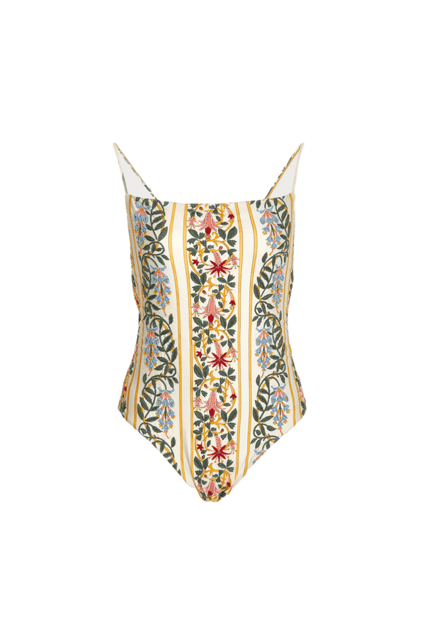 Caoba Floral Embroidered One Piece Swimsuit - ALBOUSHIYA - district 5 - dubai - riyadh - abaya - dresses - designers - evening wear - luxury - elegance - craftsmanship - gowns - cocktail dresses - collections - georges