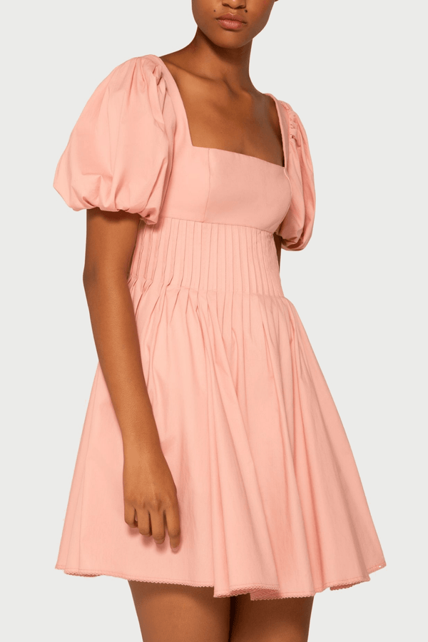 Caramelo Garza Pink Mini Dress - ALBOUSHIYA - district 5 - dubai - riyadh - abaya - dresses - designers - evening wear - luxury - elegance - craftsmanship - gowns - cocktail dresses - collections - georges