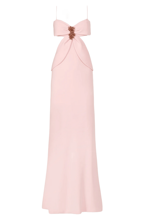Carice Cutout Crepe Gown - ALBOUSHIYA - district 5 - dubai - riyadh - abaya - dresses - designers - evening wear - luxury - elegance - craftsmanship - gowns - cocktail dresses - collections - georges